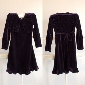 AMY Byer Purple Velvet Dress. P/A1056/3